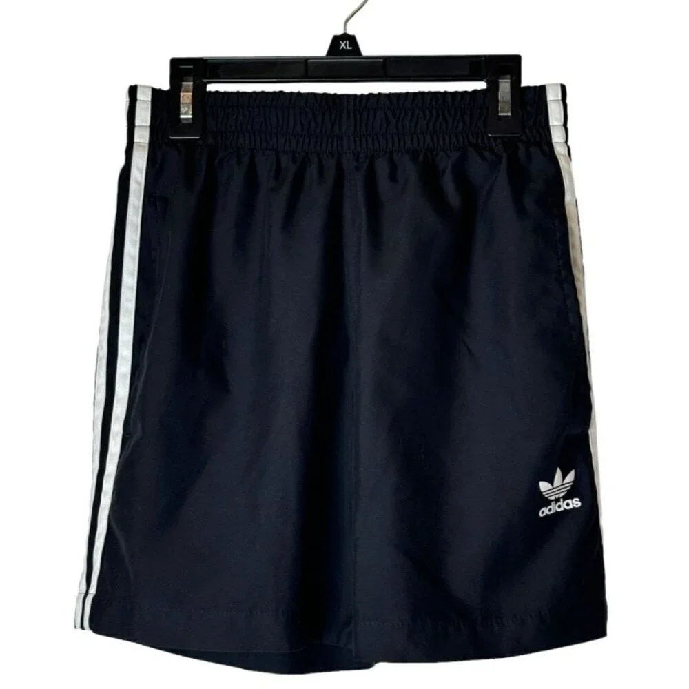Adidas Shorts Men XS Black White Adicolor 3 Stripes Athletic Activewear Running‎